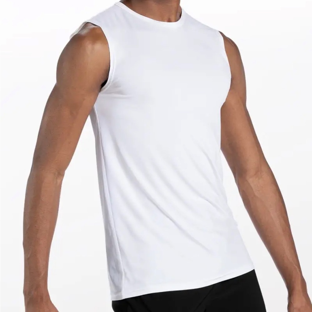 Weissman’s Dance Men's White Sleeveless Tank Top size LA style 10471.
